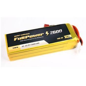FullPower 6S 22.2V 2600mAh 40C Gold Edition Deans